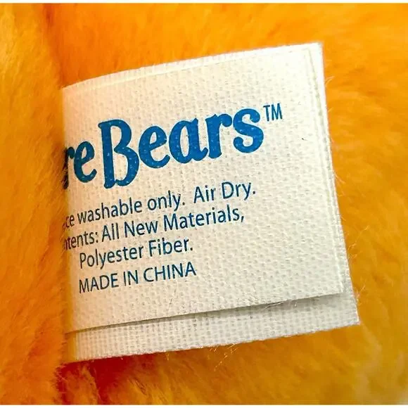 Care Bears 2003 Laugh A Lot Bear Plush 13” Inch Star Orange Stuffed Toy EUC - Picture 10 of 12